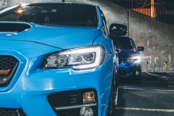 car headlights at night