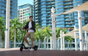 person on the scooter